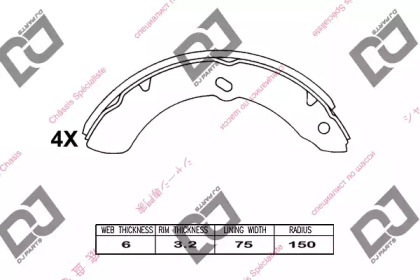 Комлект тормозных накладок DJ PARTS BS1023